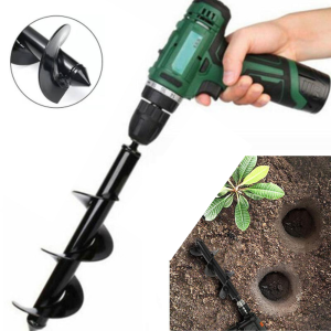 Tarière de jardin pour perceuse - Planter facilement