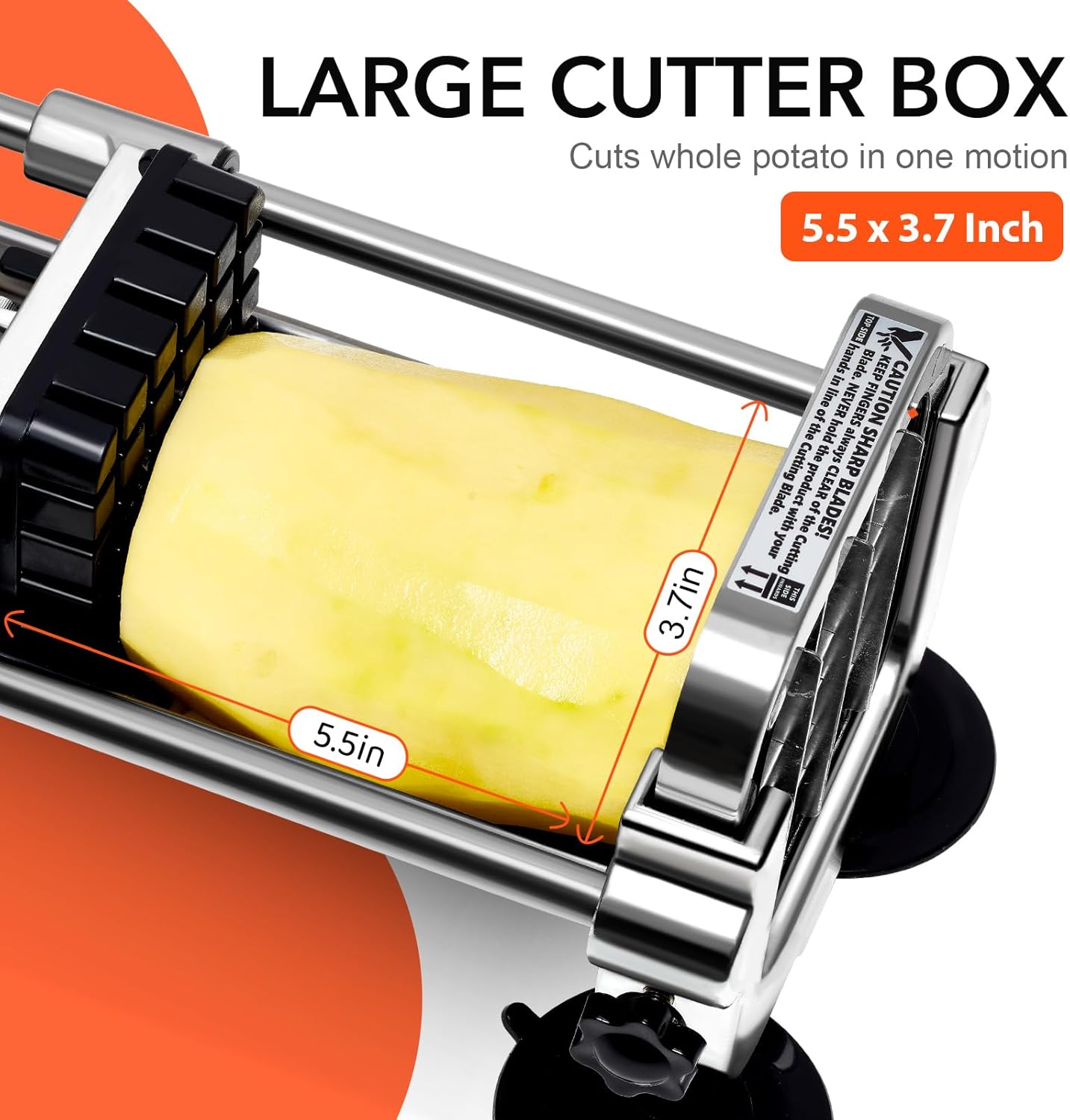 Coupe-Frites Manuel Inox | 3 Lames Interchangeables Pro – Image 3