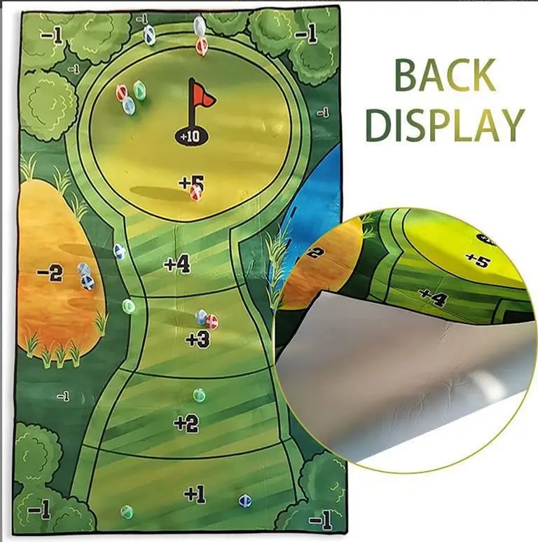 Jeu de golf portable intérieur extérieur avec tapis cible – Image 11
