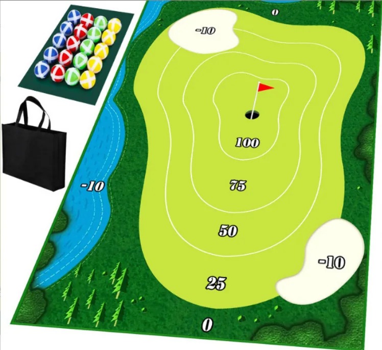 Jeu de golf portable intérieur extérieur avec tapis cible – Image 9