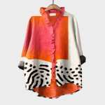 Tunique en Lin Blanc Femme, Manches Courtes, Saison Chaude