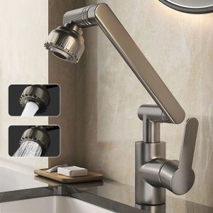 Robinet cuisine flexible hauteur réglable plastique ABS