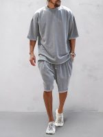 Ensemble Sport Homme Ample Coton Polyester Détente