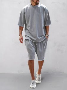 Ensemble Sport Homme Ample Coton Polyester Détente