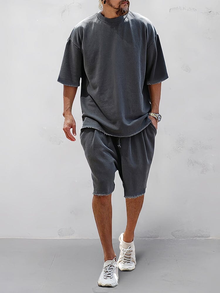 Ensemble Sport Homme Ample Coton Polyester Détente – Image 4