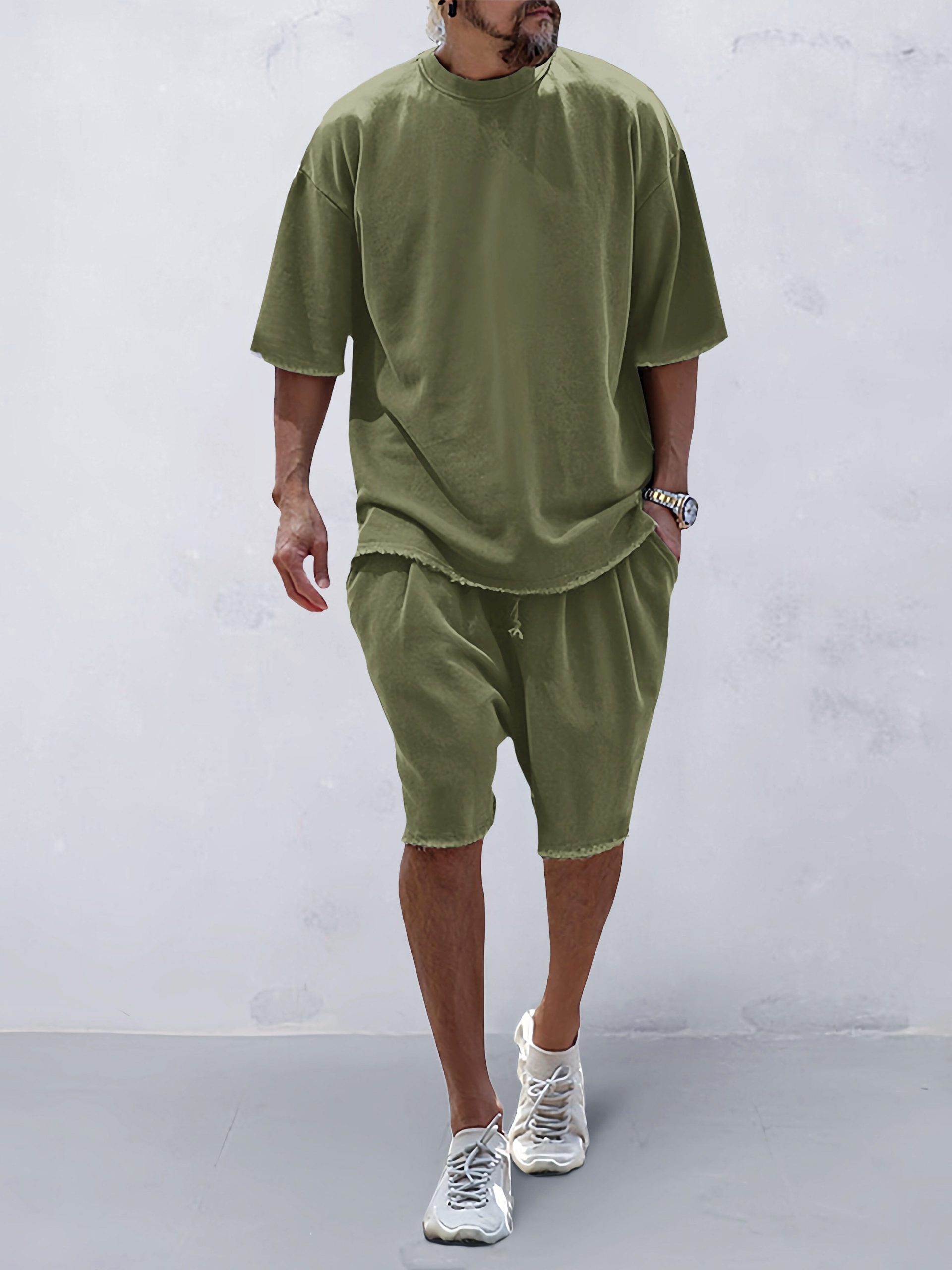 Ensemble Sport Homme Ample Coton Polyester Détente – Image 5