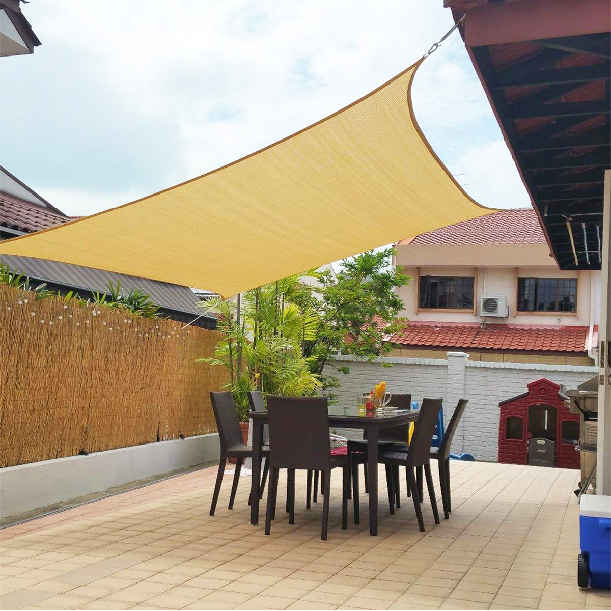 Voile d'ombrage anti-UV déperlant pour jardin et terrasse – Image 7