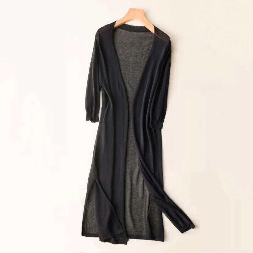 Gilet maille femme élégant chaud automne – Image 4