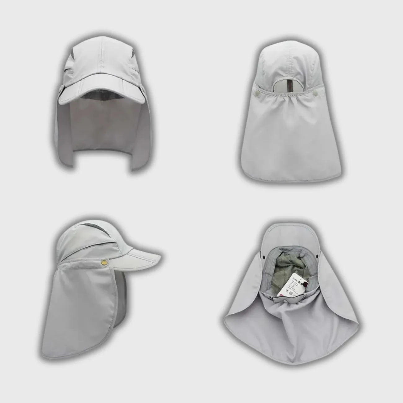 Chapeau Anti-UV Randonnée Pliable avec Protège-Nuque – Image 7