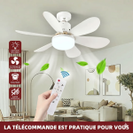 Ventilateur LED 2-en-1 dimmable silencieux