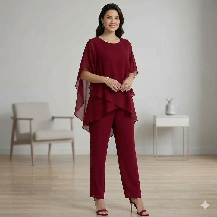 Ensemble femme fluide pantalon tunique décontracté – Image 5