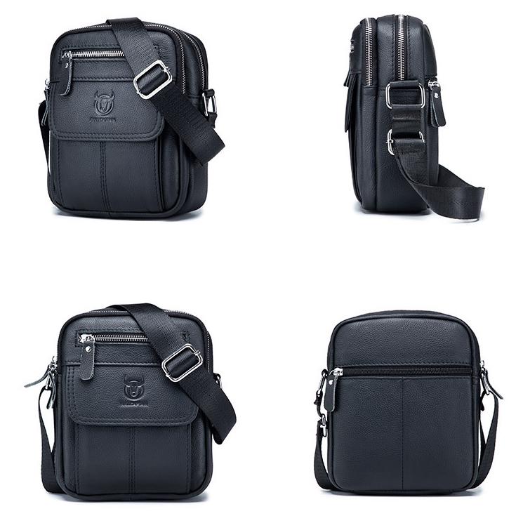 Sacoche homme cuir synthétique bandoulière réglable – Image 8