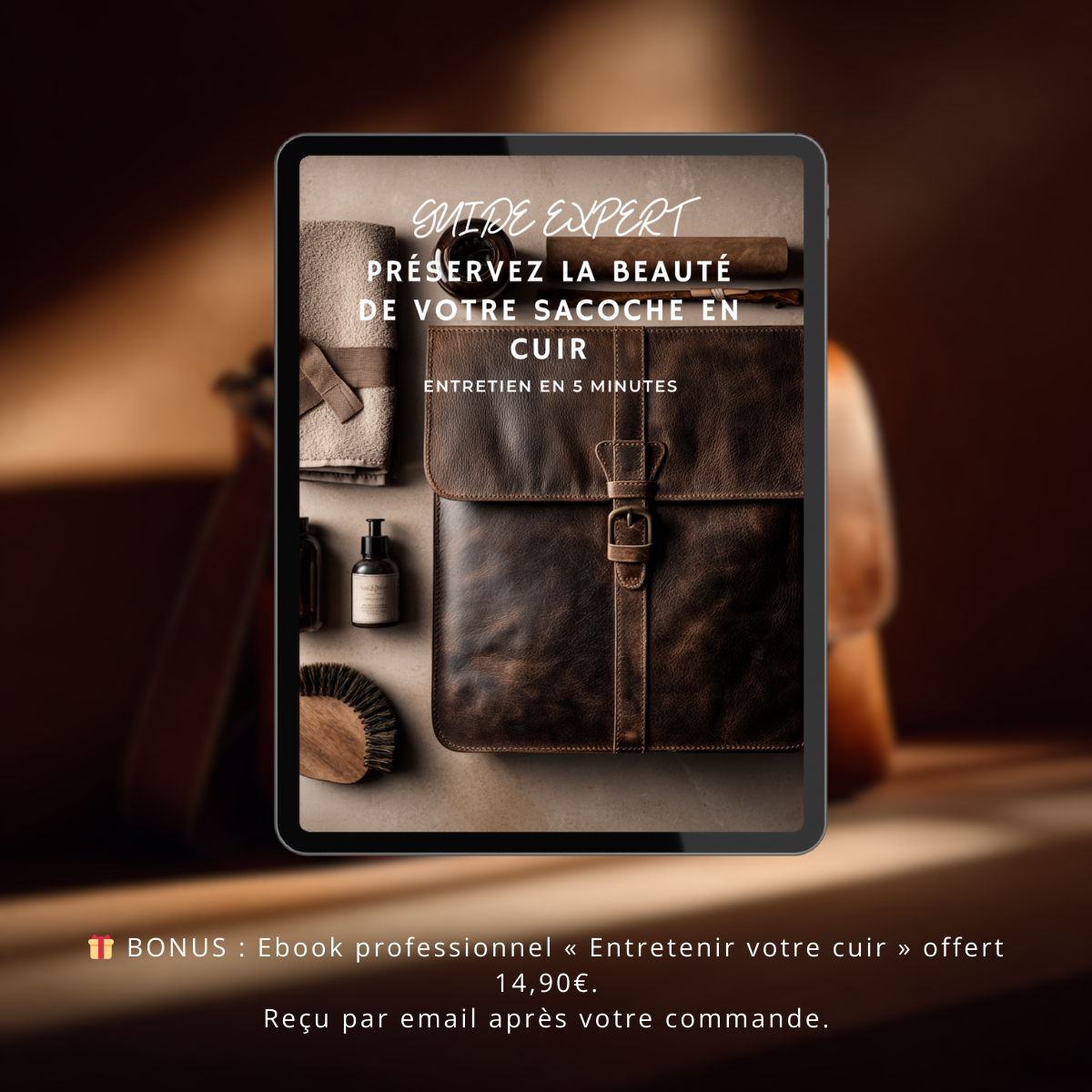 Sacoche homme cuir PU imperméable et fonctionnelle – Image 13