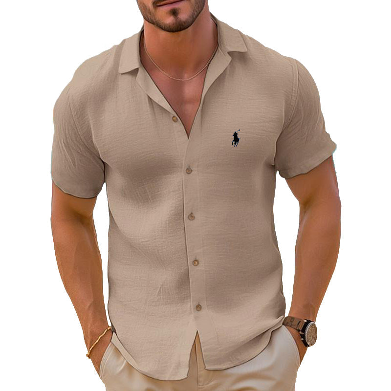 Chemise Homme Lin Coton Légère Été Casual – Image 5