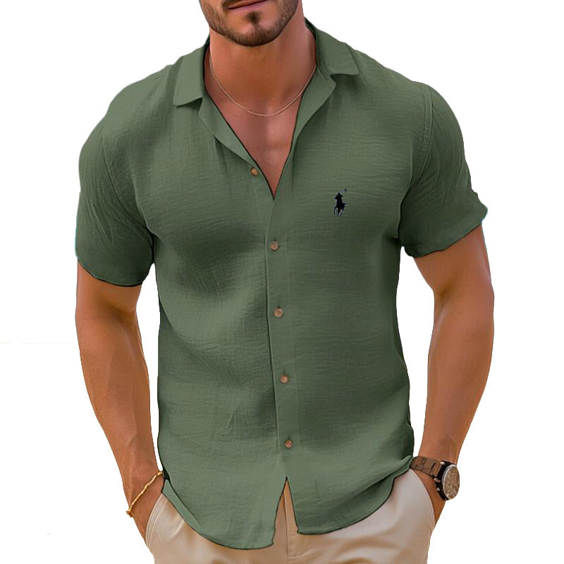 Chemise Homme Lin Coton Légère Été Casual – Image 3