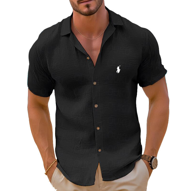 Chemise Homme Lin Coton Légère Été Casual – Image 2
