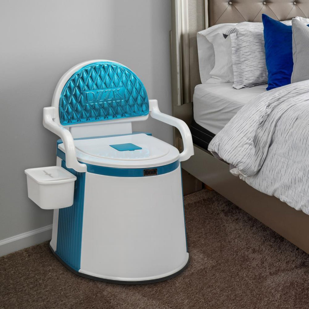 Toilette portable ergonomique avec dossier et accoudoirs – Image 4