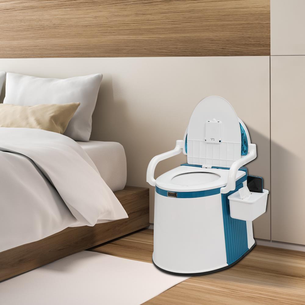 Toilette portable ergonomique avec dossier et accoudoirs – Image 5