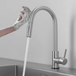 Robinet de cuisine tactile col de cygne acier inoxydable