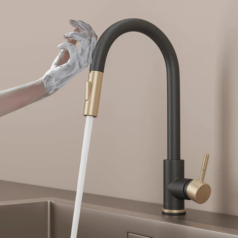 Robinet de cuisine tactile col de cygne acier inoxydable – Image 4