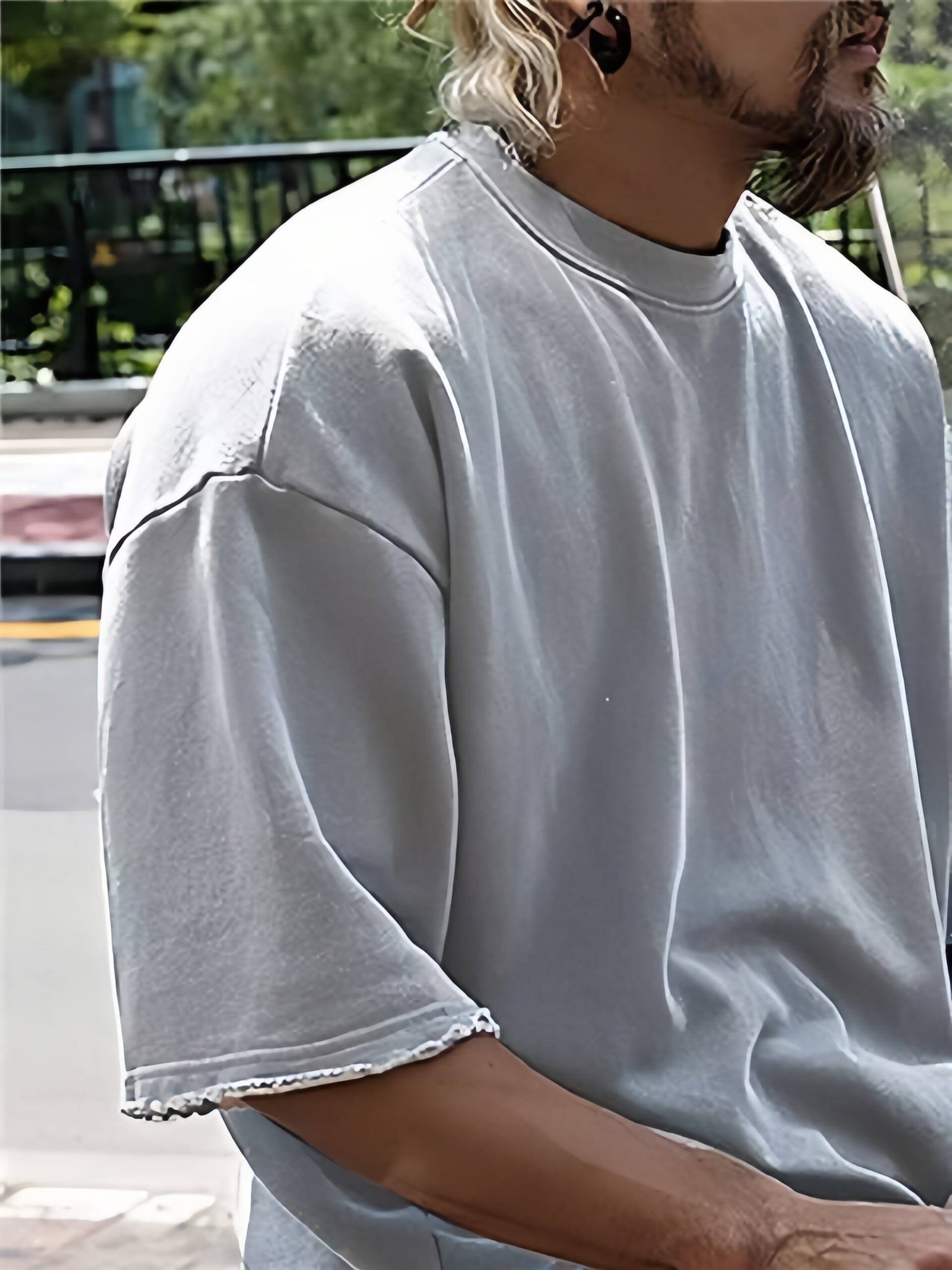 Ensemble Sport Homme Ample Coton Polyester Détente – Image 12