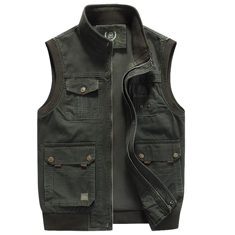 Gilet Homme Multi-Poches Vintage pour Randonnée et Pêche – Image 4