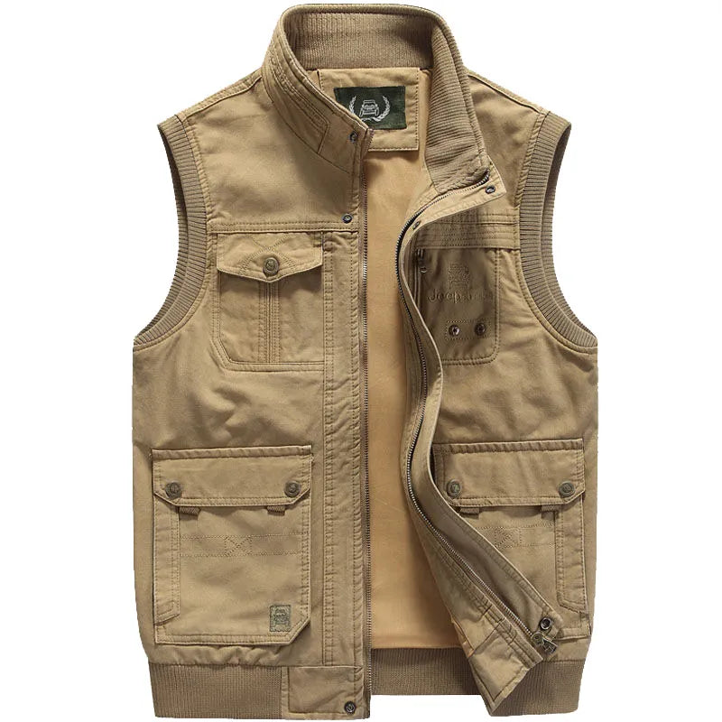 Gilet Homme Multi-Poches Vintage pour Randonnée et Pêche – Image 2