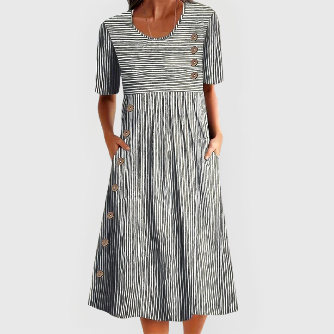 Robe femme légère à rayures pour l'été et la plage – Image 2