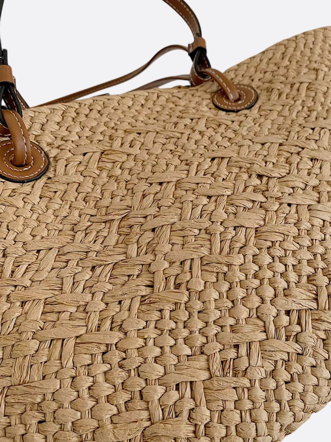 Grand Cabas Femme Paille Cuir pour Plage et Été – Image 4