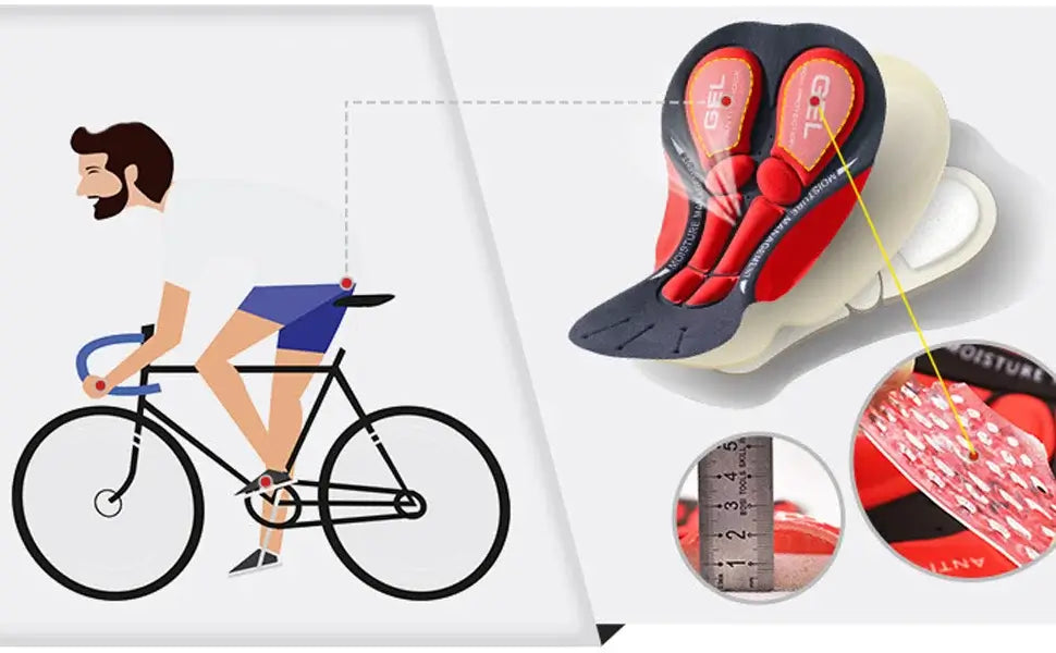 Cuissard vélo Gel 5D Homme Femme – short vélo – Image 4