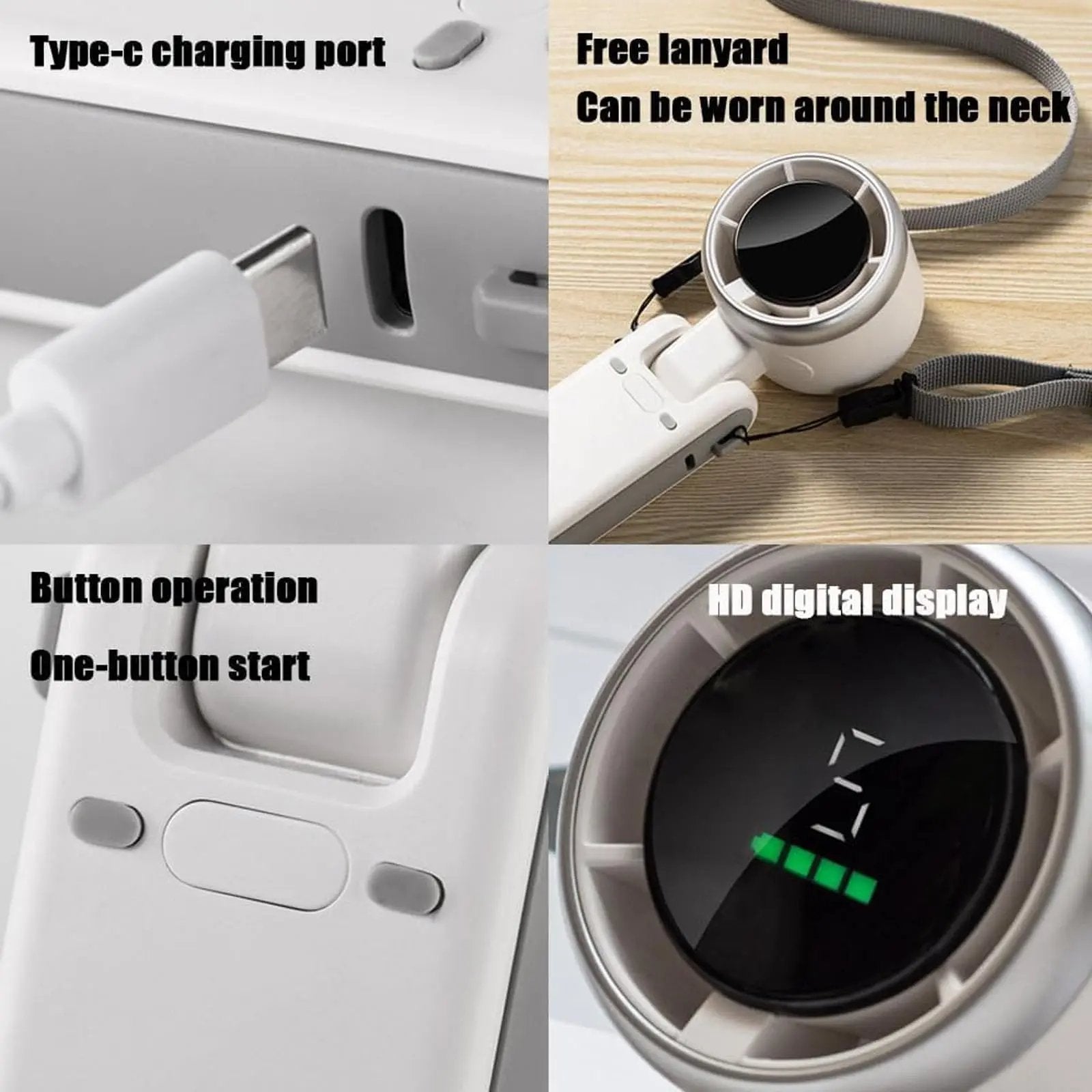 Ventilateur portable 3-en-1 silencieux USB-C – Image 8