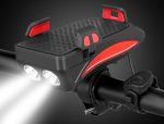 Kit Vélo Tout-en-un : Support Téléphone, Chargeur USB, Phare LED