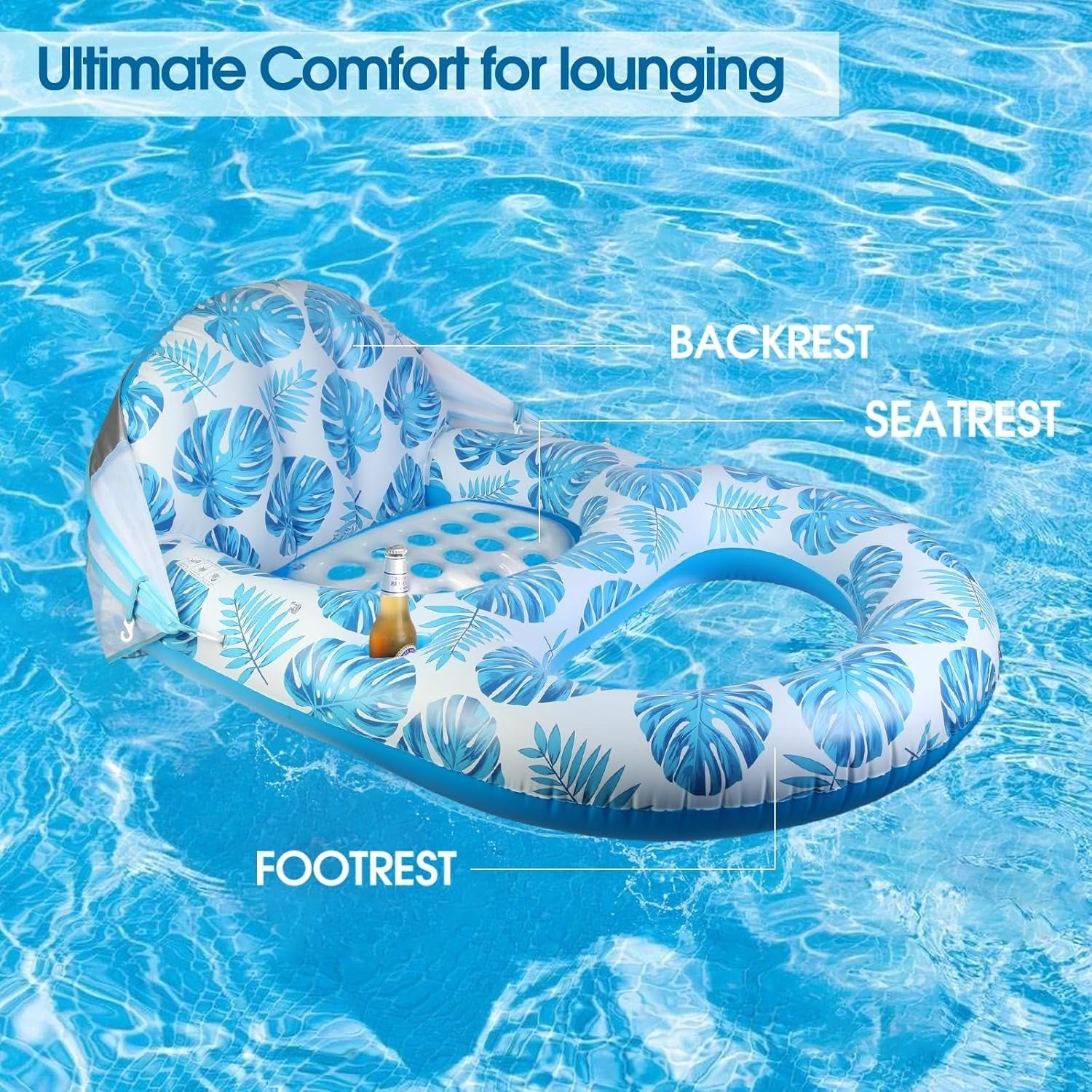 Fauteuil flottant adulte UPF50+ porte-téléphone ventilé – Image 4