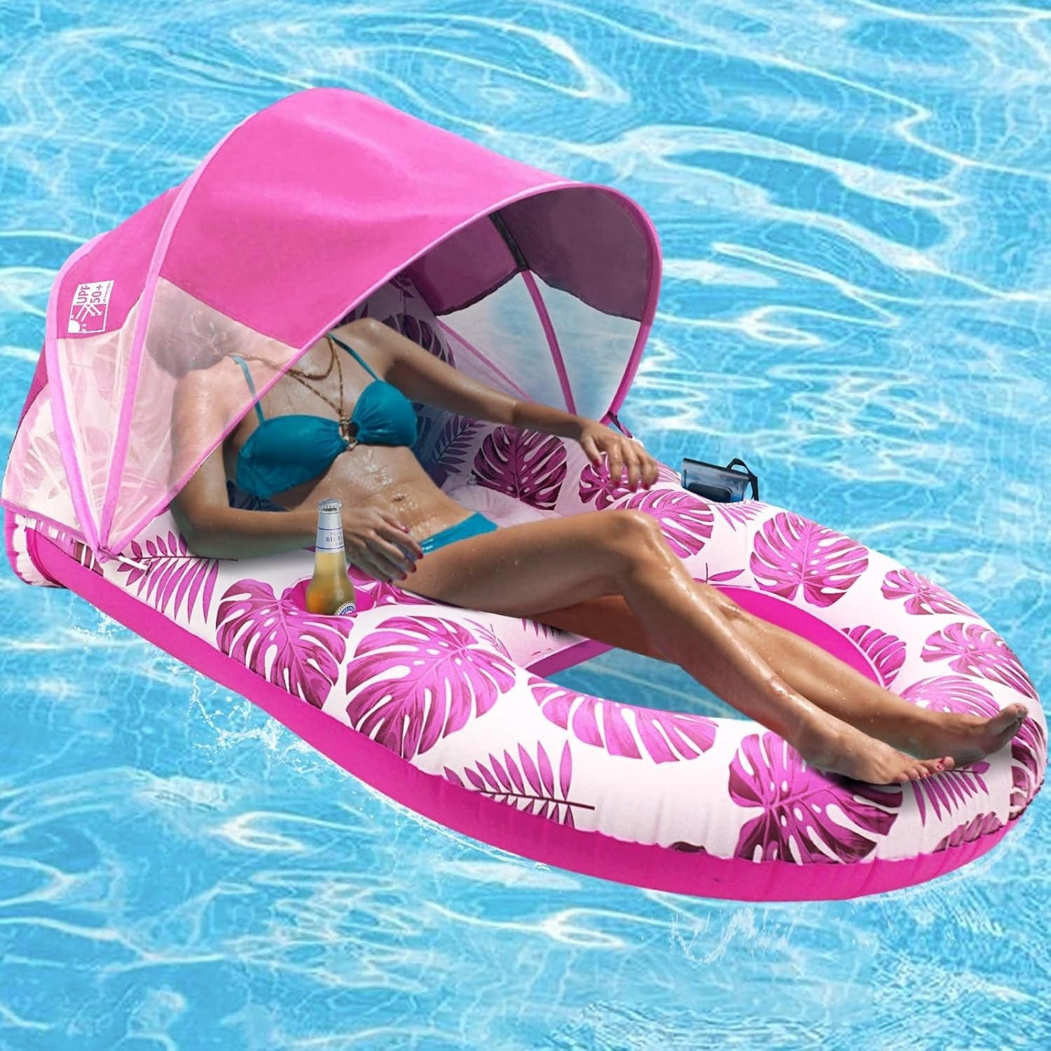 Fauteuil flottant adulte UPF50+ porte-téléphone ventilé – Image 3