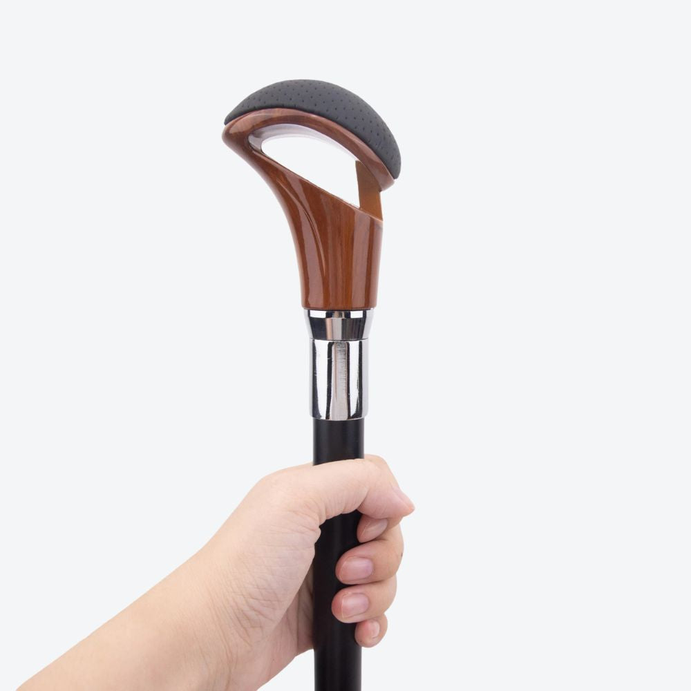 Canne homme poignée rembourrée design levier vitesse démontable – Image 11
