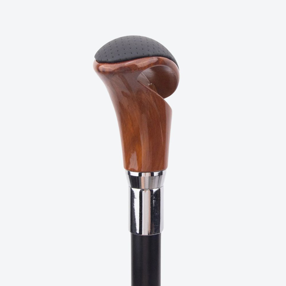 Canne homme poignée rembourrée design levier vitesse démontable – Image 5
