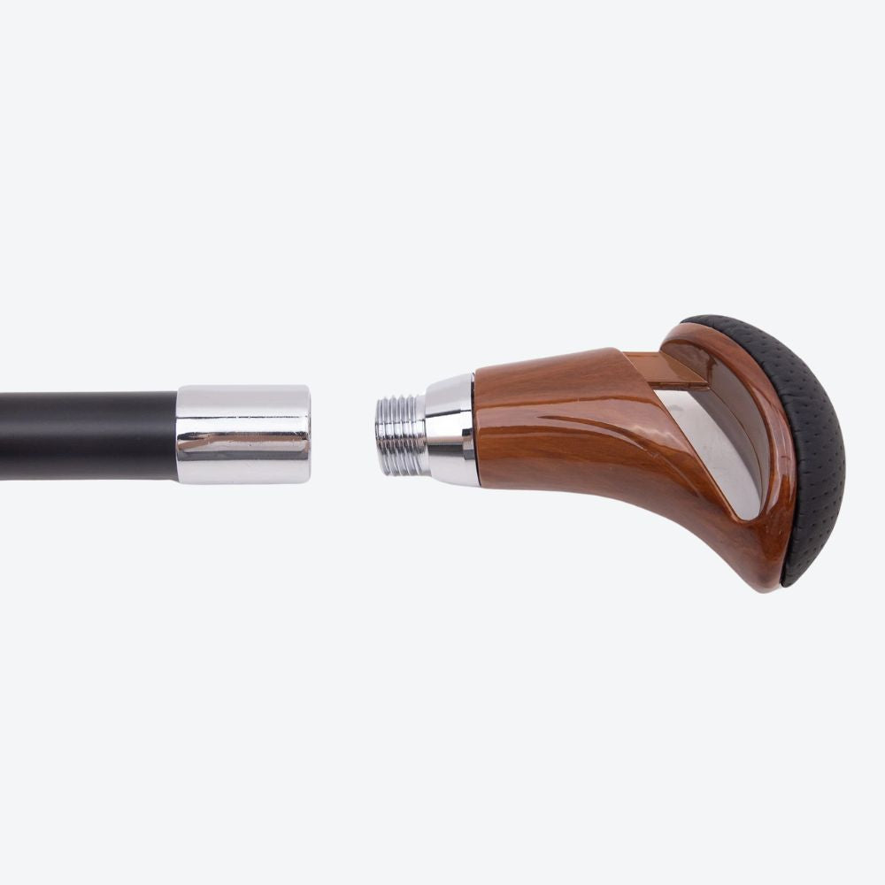 Canne homme poignée rembourrée design levier vitesse démontable – Image 7