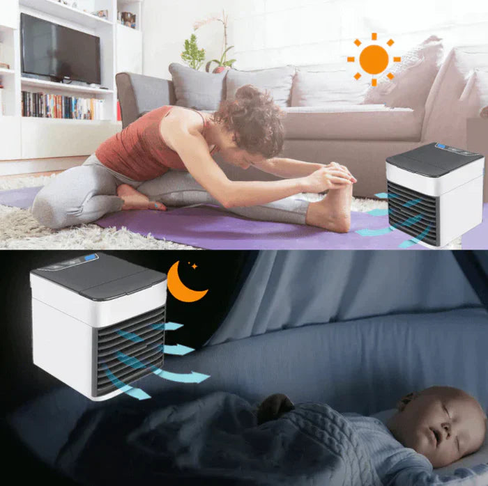 Mini Climatiseur Portable 3-en-1 Veilleuse 7 Couleurs – Image 5
