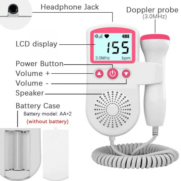 Doppler Fœtal Portable – Écoute Cœur Bébé Enceinte Maison – Image 7