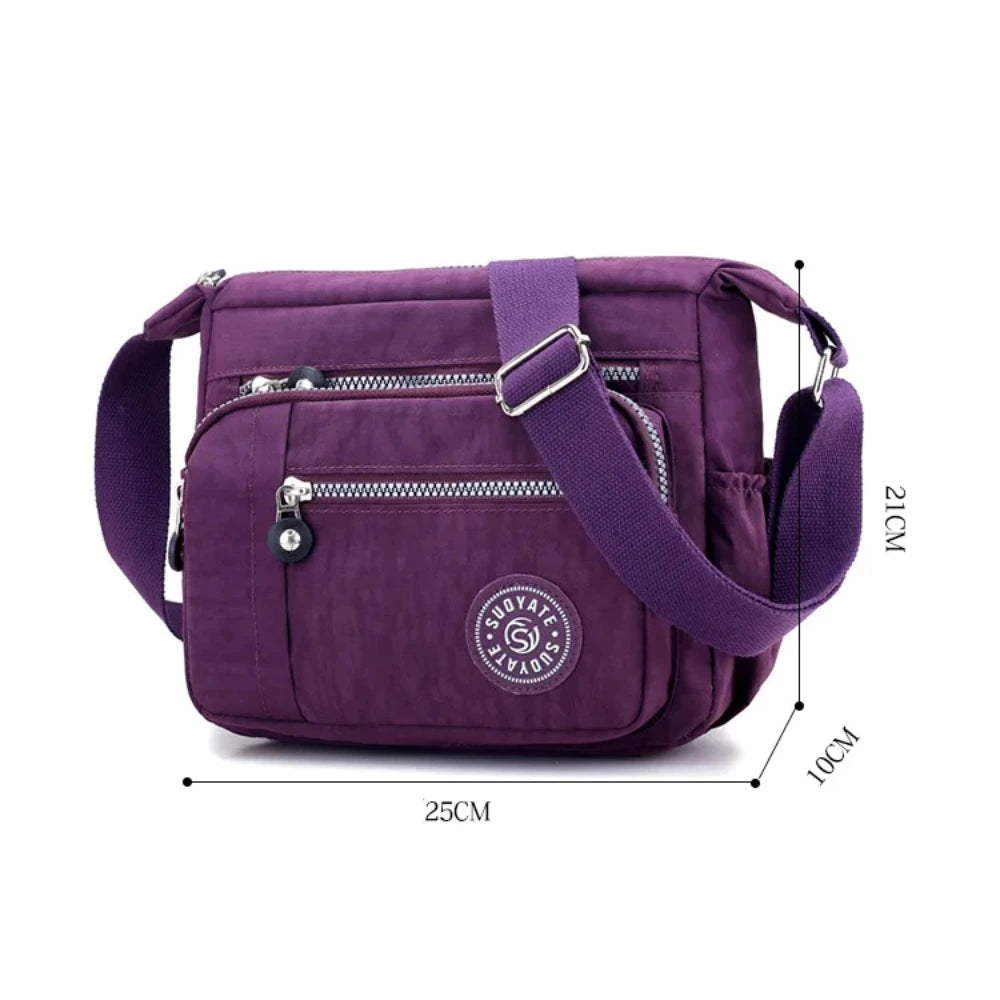 Sac femme bandoulière multiples poches organisé – Image 7