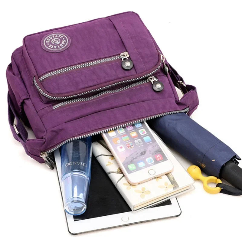 Sac femme bandoulière multiples poches organisé – Image 9