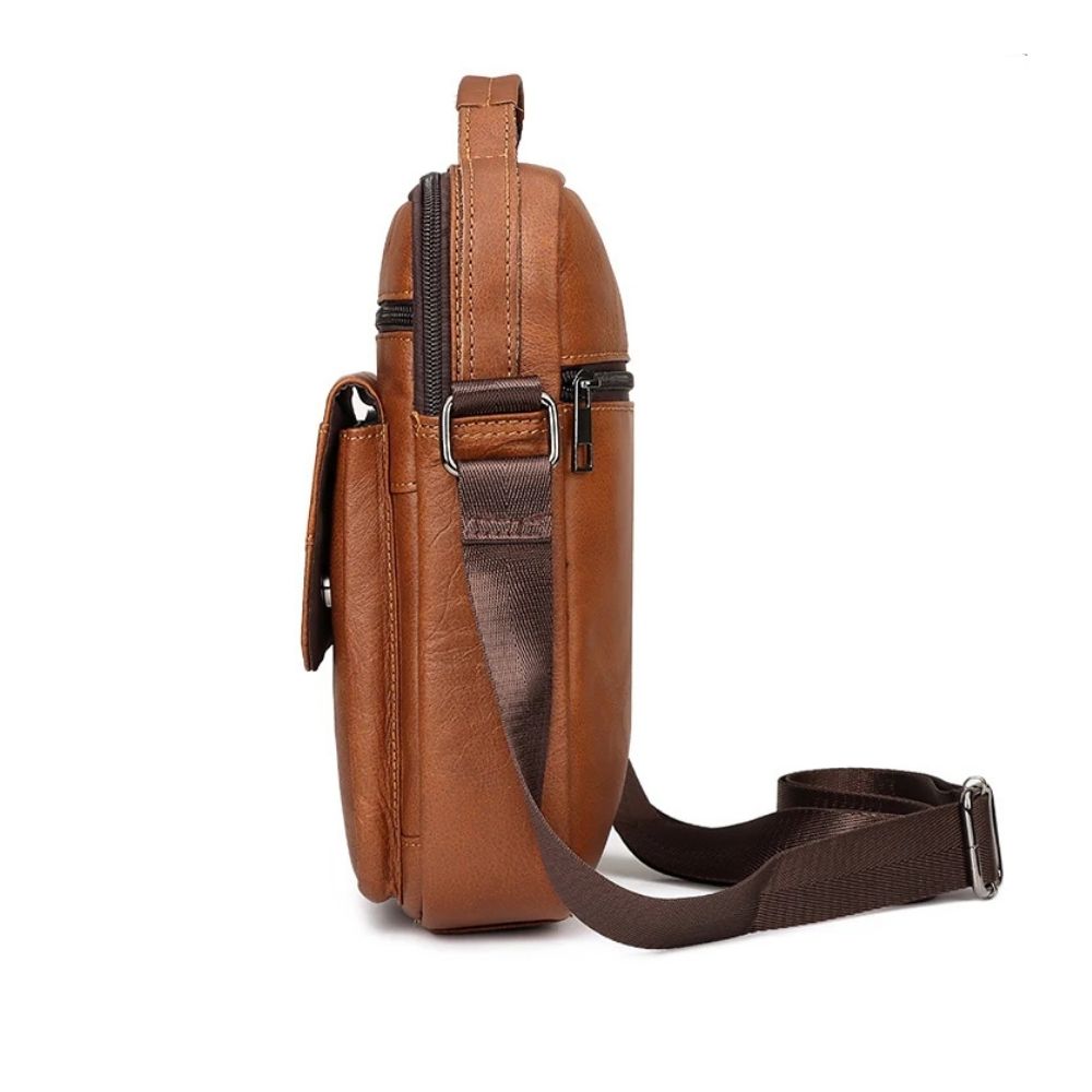 Sacoche homme cuir véritable pratique pour le quotidien – Image 6
