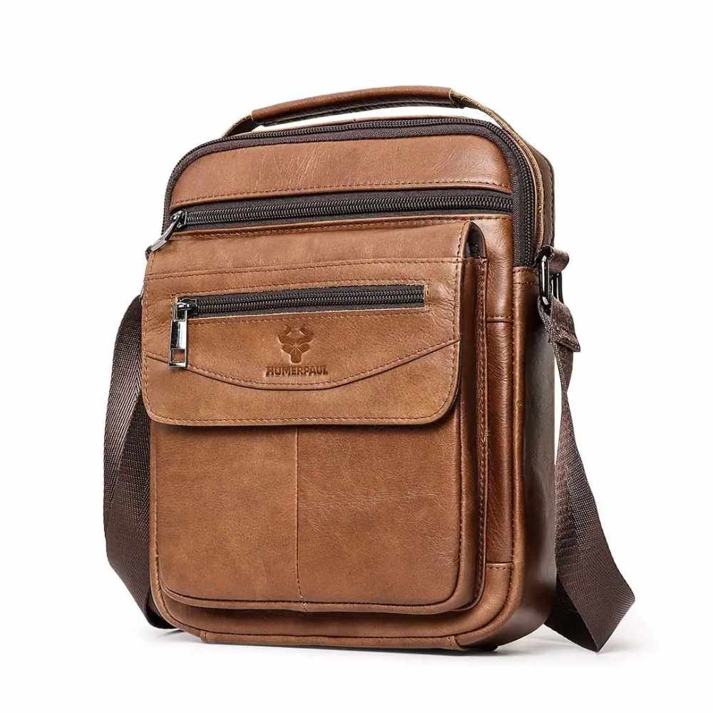 Sacoche homme cuir véritable pratique pour le quotidien – Image 3
