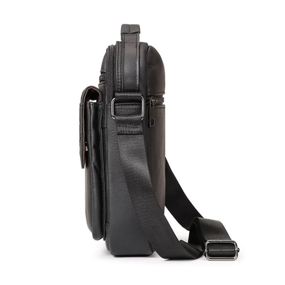 Sacoche homme cuir véritable pratique pour le quotidien – Image 9