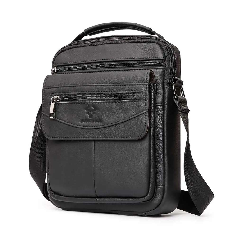 Sacoche homme cuir véritable pratique pour le quotidien – Image 2