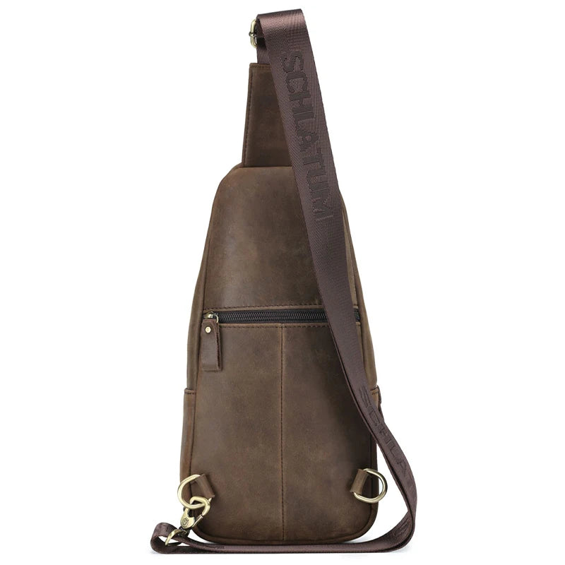 Sacoche bandoulière cuir véritable compacte et robuste – Image 3