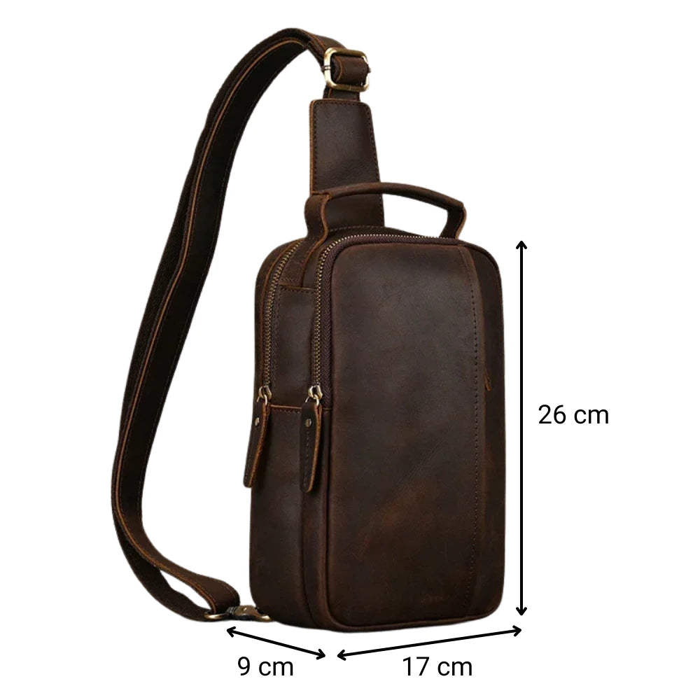 Sacoche homme cuir organisée bureau quotidien – Image 3