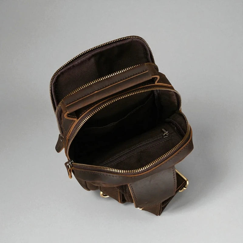 Sacoche homme cuir organisée bureau quotidien – Image 5
