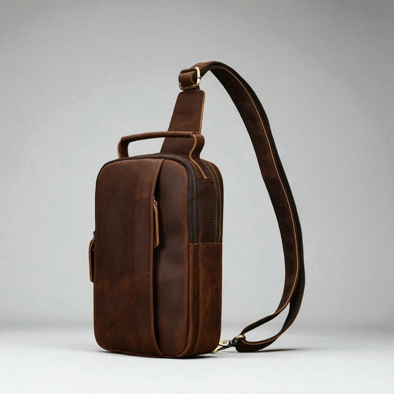 Sacoche homme cuir organisée bureau quotidien – Image 9