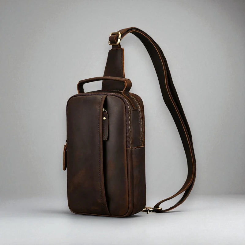 Sacoche homme cuir organisée bureau quotidien – Image 4